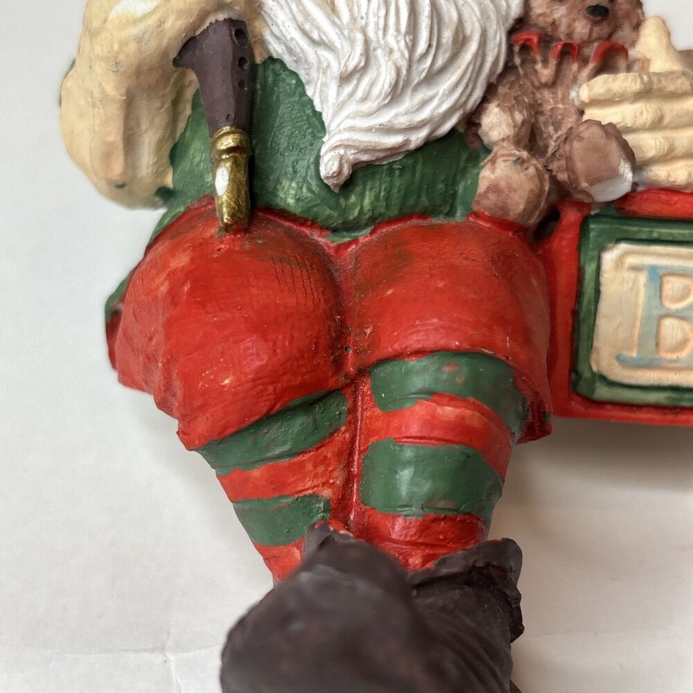 Christmas Elf Toymaker Figurine Teddy Bear ABC Block Rifle 5” Holiday Decor - Picture 8 of 16